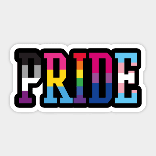 Pride - LGBTQ flags lettering Sticker